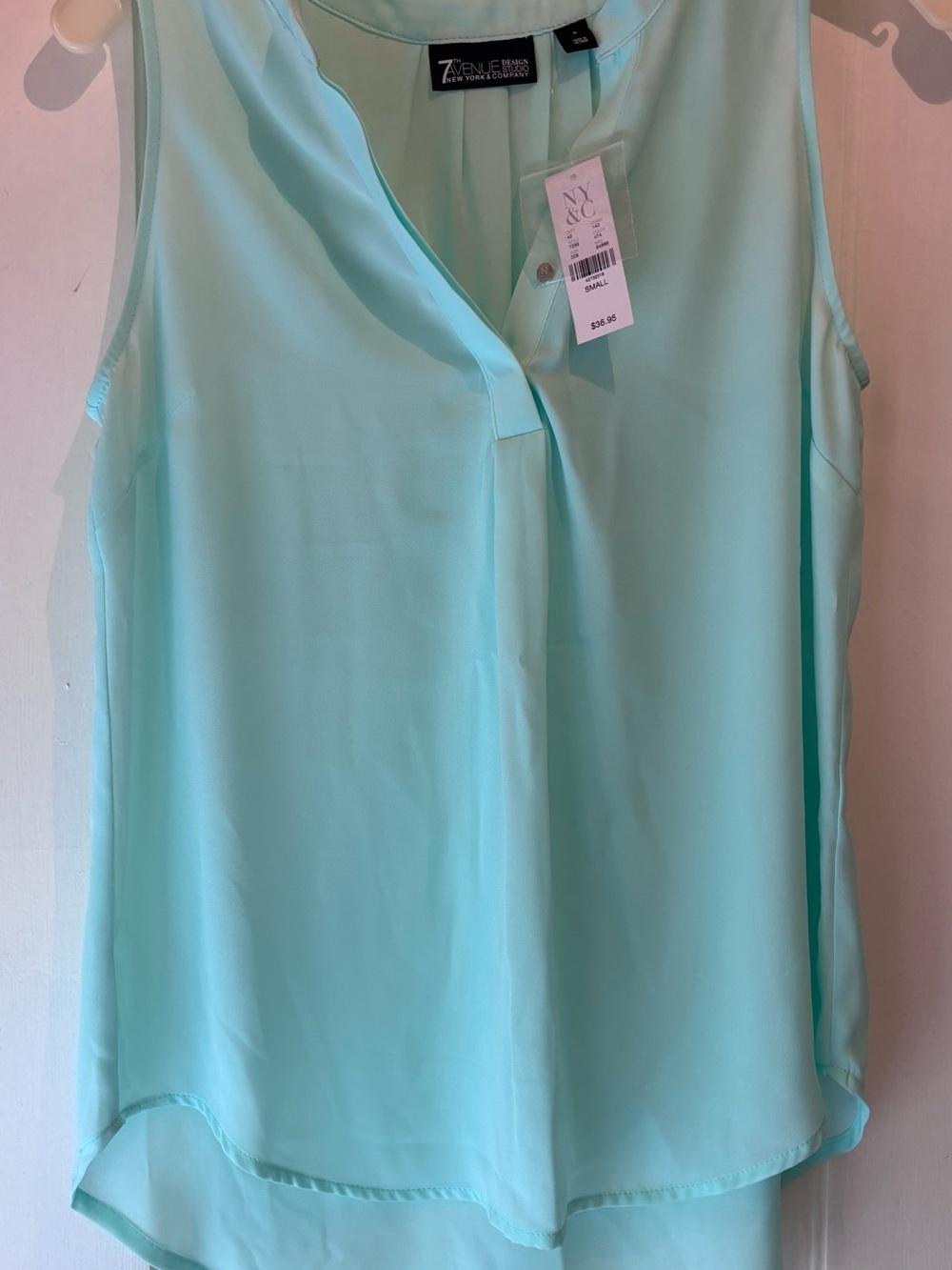 New York & Company Mint Sleeveless V-Neck Camisole